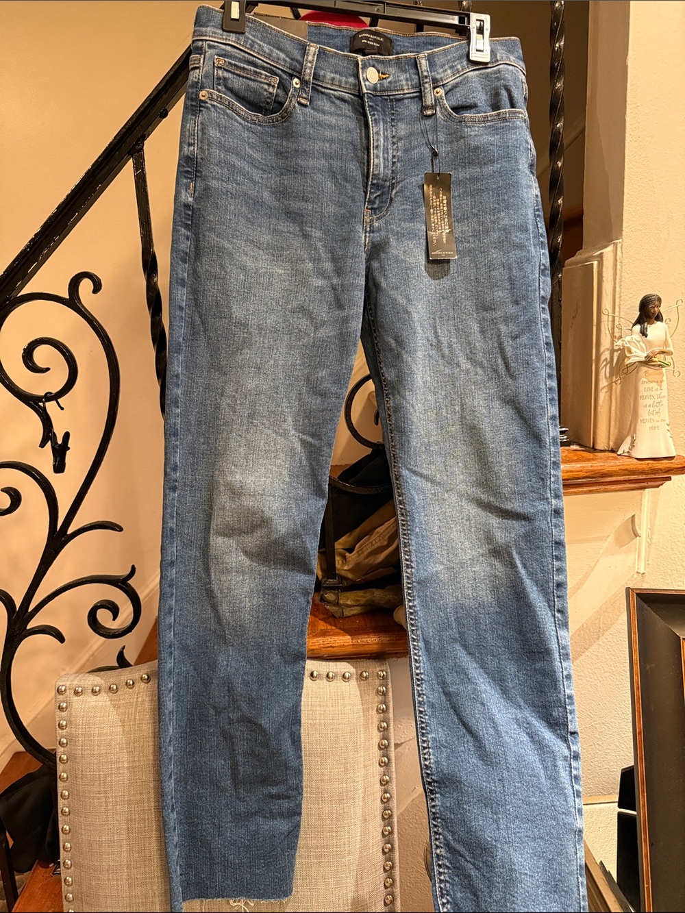 Banana Republic Mid Blue Straight-Leg Jeans